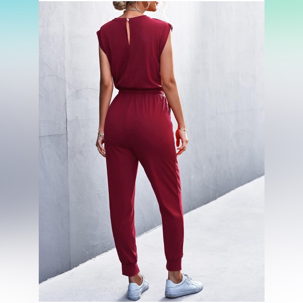 Burgundy jumpsuit